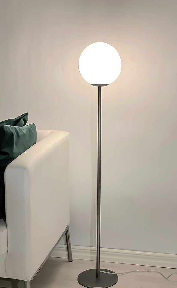Molekyl golvlampa tenn/vit