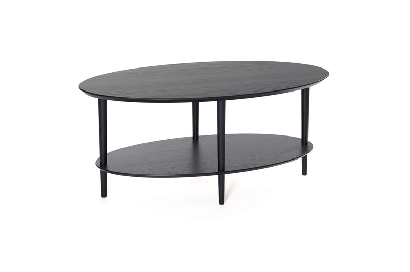 Paus soffbord svartbetsad ek 110x60 cm