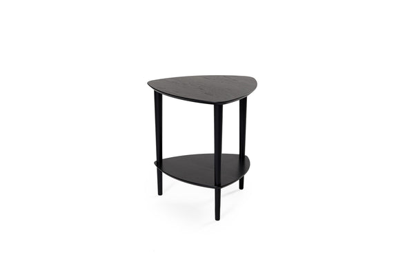 Paus fåtöljbord svartbetsad ek 50x50 cm