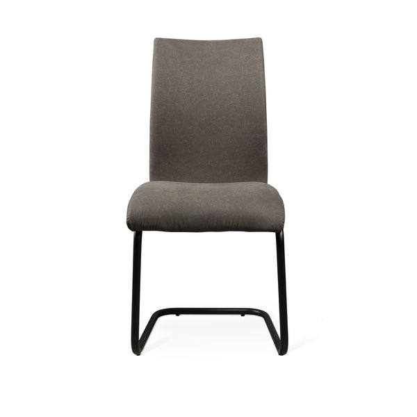 Ray stol MF ljusgrå svart metallunderrede 2-pack