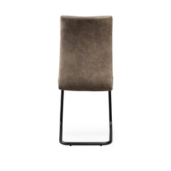 Ray stol MF beige svart metallunderrede 2-pack