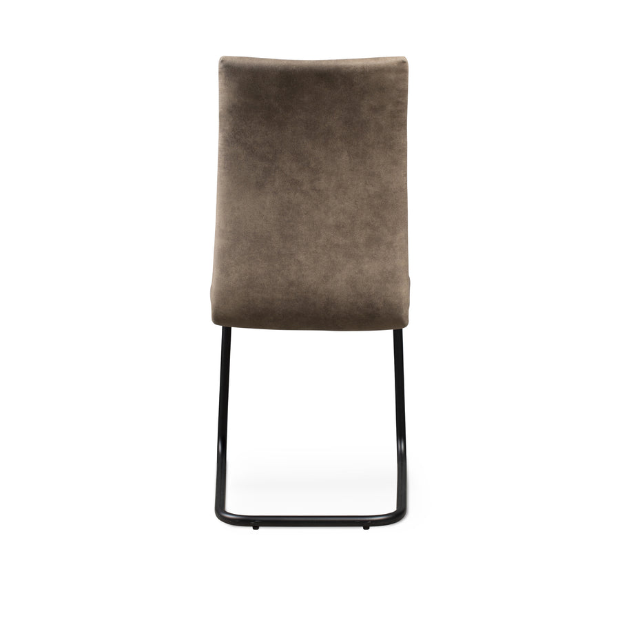 Ray stol MF beige svart metallunderrede 2-pack