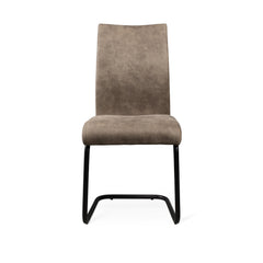Ray stol MF beige svart metallunderrede 2-pack