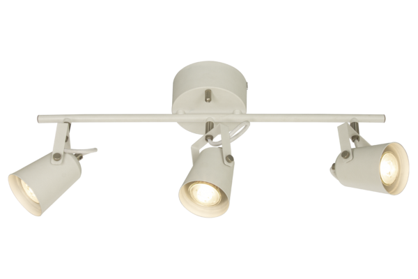 Metz takspot 3:a rak vit/stål