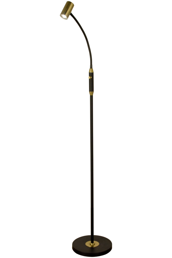 Gusto golvlampa svart/mässing