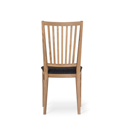Särö stol oljad ek, sits klädd tyg Nord grå 2-pack