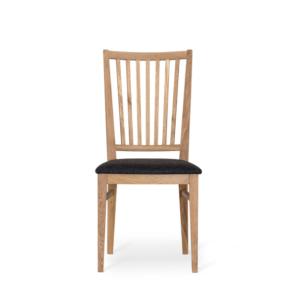 Särö stol oljad ek, sits klädd tyg Nord grå 2-pack