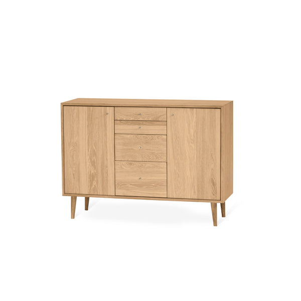 Scandi sideboard 2 dörrar 4 lådor oljad ek