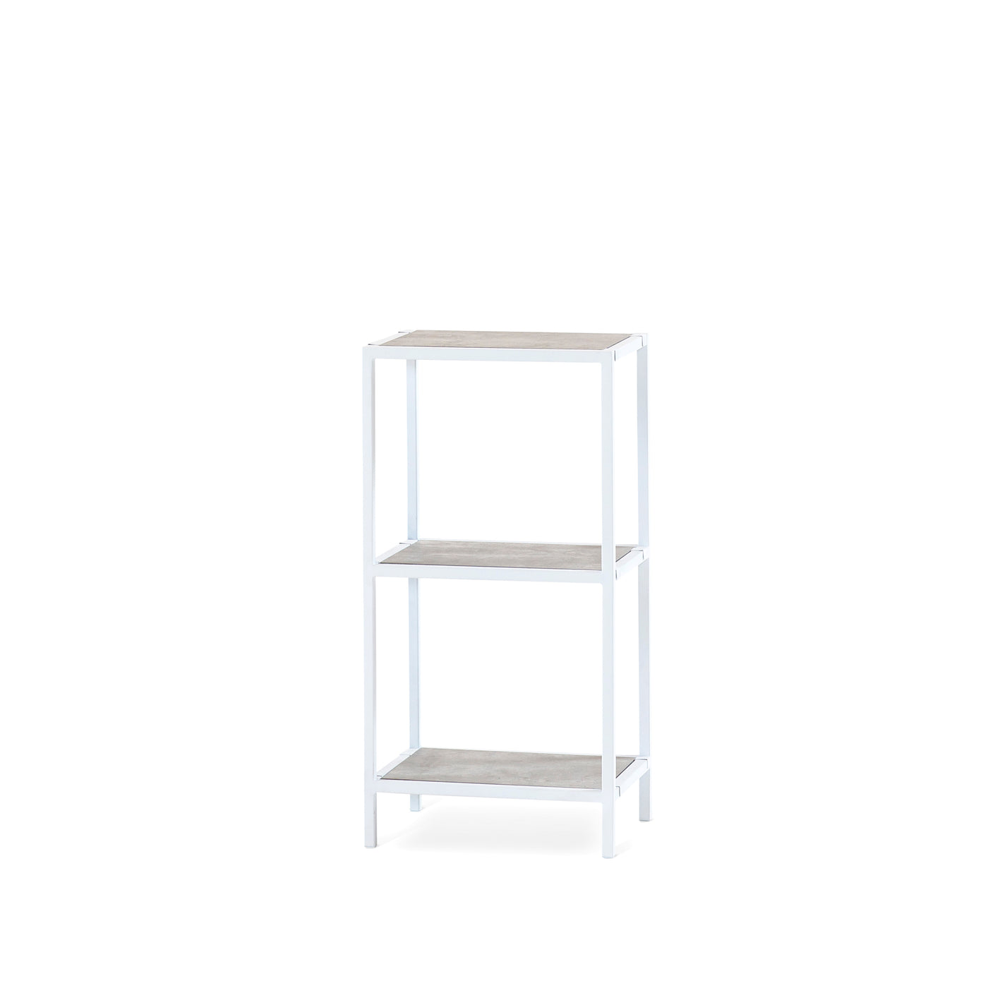Steel hylla 76 cm vit metall utan hyllplan