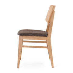 Stevie stol oljad ek, sits tyg Talent brun 2-pack