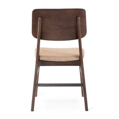 Stevie stol rökbetsad ek, sits tyg Talent beige 2-pack