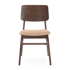 Stevie stol rökbetsad ek, sits tyg Talent beige 2-pack