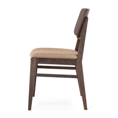 Stevie stol rökbetsad ek, sits tyg Talent beige 2-pack