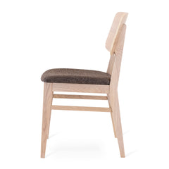 Stevie stol vitoljad ek, sits tyg Talent brun 2-pack