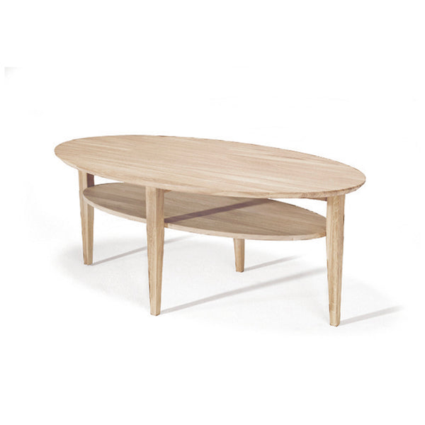 Tango soffbord ellips 130 cm vitoljad ek