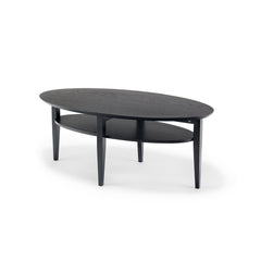 Tango soffbord ellips 130 cm svartbetsad ek