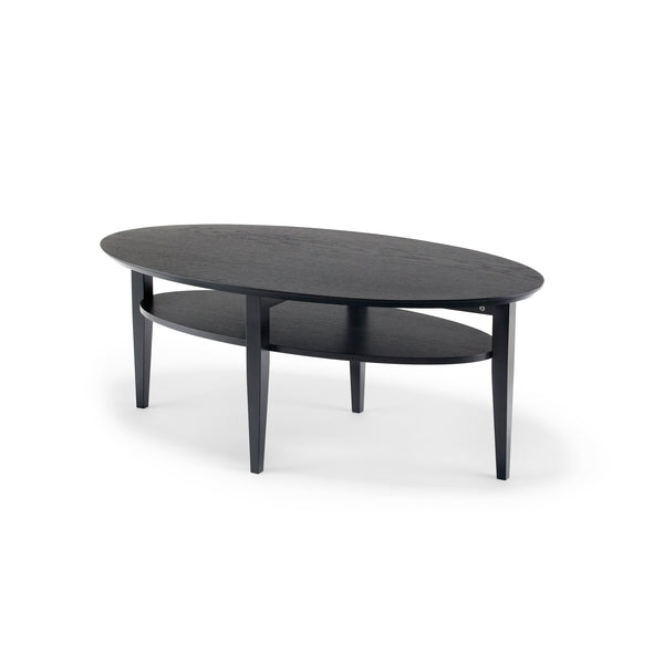 Tango soffbord ellips 130 cm svartbetsad ek
