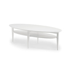 Tango soffbord ellips 160 cm vitbets