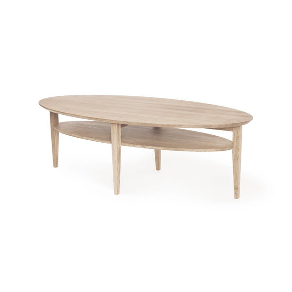 Tango soffbord ellips 160 cm vitoljad ek