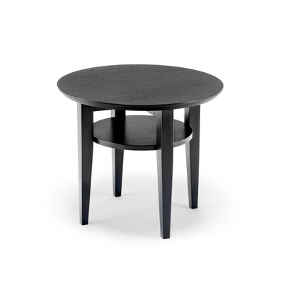 Tango soffbord Ø 60 cm svartbetsad ek