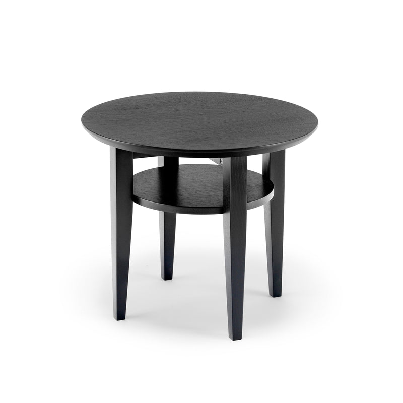 Tango soffbord Ø 60 cm svartbetsad ek