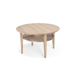 Tango soffbord Ø 90 cm vitoljad ek