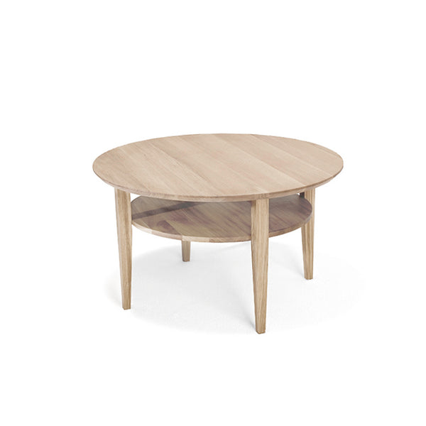 Tango soffbord Ø 90 cm vitoljad ek