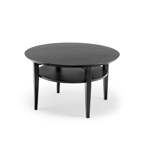 Tango soffbord Ø 90 cm svartbetsad ek