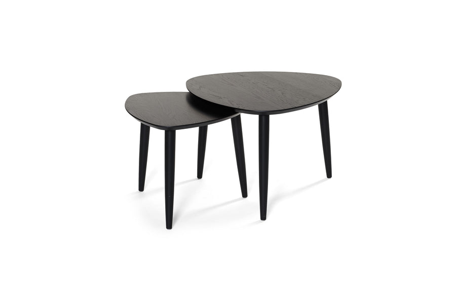 Team soffbord svartbetsad ek 70x70 cm