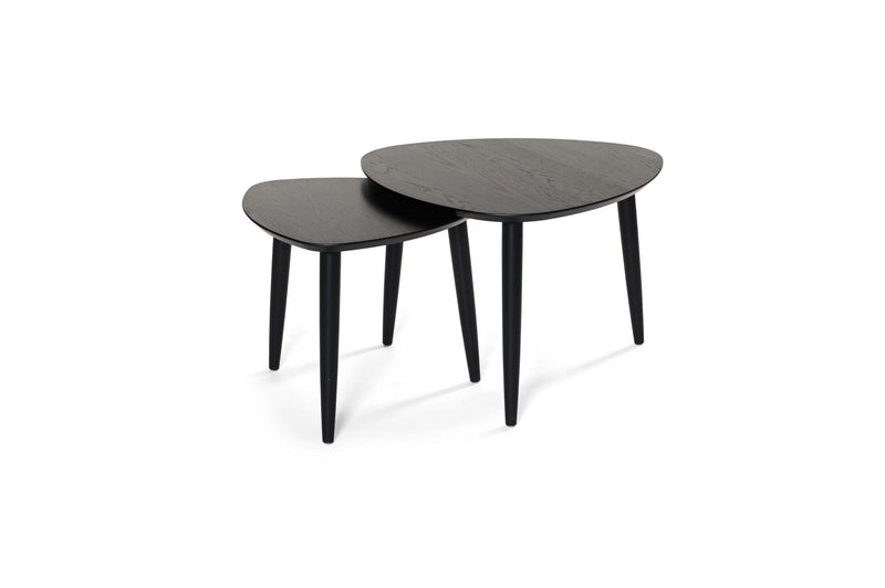 Team soffbord svartbetsad ek 70x70 cm