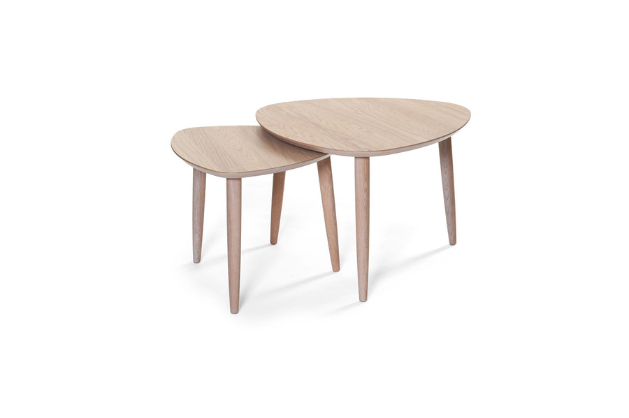 Team soffbord vitpigmenterad ek 55x55 cm