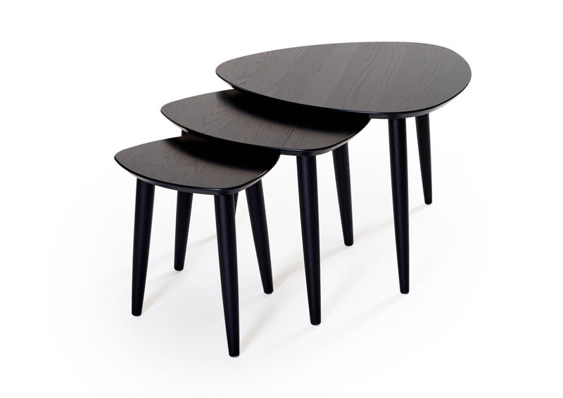 Team soffbord låg svartbetsad ek 40x40 cm