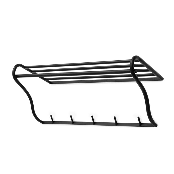 Town hatthylla svart metall