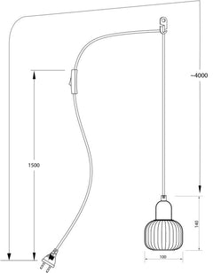 Elin fönsterlampa stål/vit
