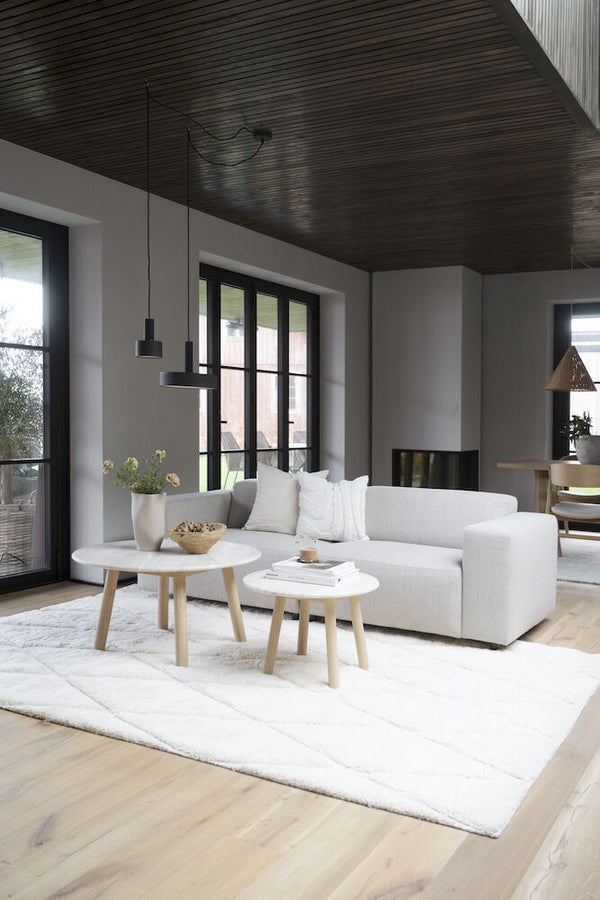 Willard soffa 3-sits ljusbeige tyg Alice #1