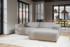 Willard soffa 3-sits-schäslong H beige tyg Brenda #34