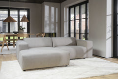 Willard soffa 3-sits-schäslong V beige tyg Brenda #34