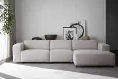 Willard soffa 4-sits-schäslong H ljusbeige tyg Alice #1