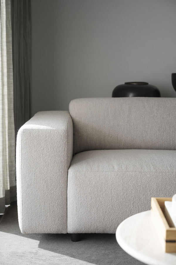 Willard soffa 3-sits ljusbeige tyg