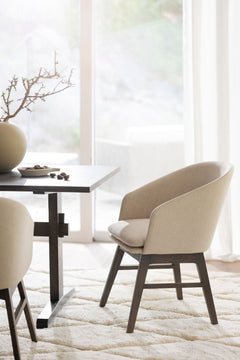 Windham karmstol beige tyg/bruna ekben 2-pack