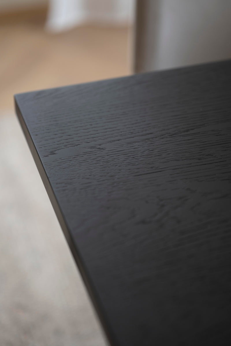 Winnipeg matbord 200x100 svart ek/svart met