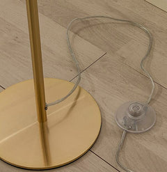 Molekyl golvlampa matt mässing/vit