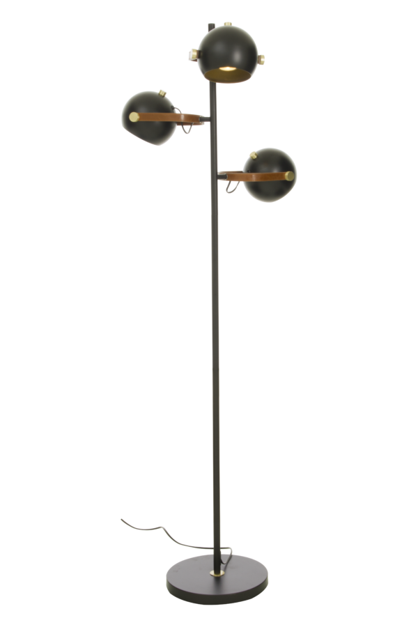 Bow golvlampa 3-arm svart