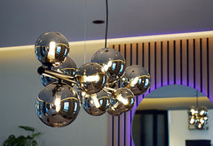 Molekyl taklampa L85 svart/rök