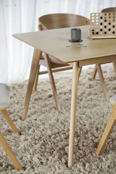 Waterton karmstol ek/beige tyg 2-pack