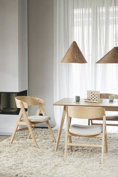 Waterton karmstol ek/beige tyg 2-pack