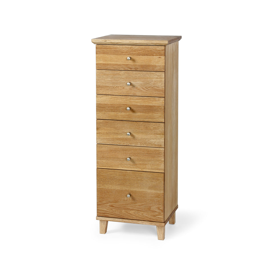 Zitti hallbyrå 6-lådig oljad ek