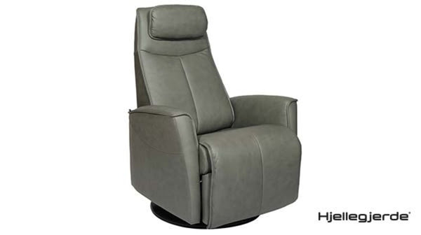 Loft reclinerfåtölj grå el