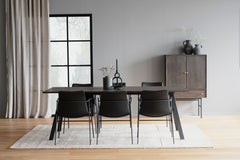 Clearbrook skåp 79 brun ek/svart metall