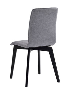 Gracy stol tyg ljusgrå/svartbetsad ek 2-pack